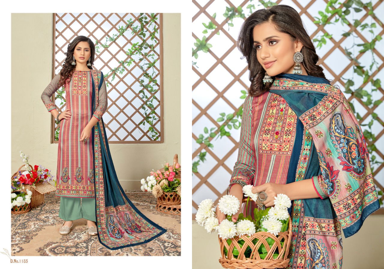 Bipson Shaneel 4 Woollen Pashmina Printed Ethnic Wear Ready Made Collection
